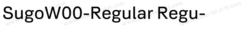 SugoW00-Regular Regu字体转换